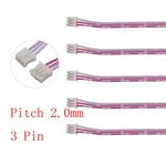 PH2.0 Female Connector 20CM JST 2.0 mm Pitch 3 Pin Female to Female Jack Double Head Terminals Cable Wire Connectors 26AWG