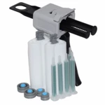 1:2 AB Epoxy Glue Guns 50ml Manual Caulking Gun Dispenser with 5pc Mixing Nozzles and 2pcs 50ml 1:2 Empty Dual-Barrel Cartridges