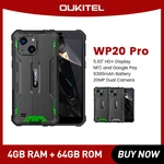 OUKITE WP20 Pro Rugged Smartphone 5.93" 4GB+64GB 6300mAh Mobile Phone 20MP Cameras Android 12 Cellphone NFC