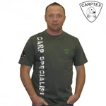Carptex pánské triko Carp Specialist - Khaki-M