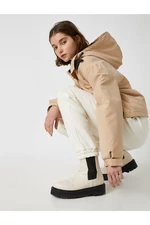 Koton Winter Jacket - Beige - Standard