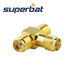 Superbat 5pcs SMA Jack to 2 SMA Female 3 Way Adapter RF Coaxial Connector