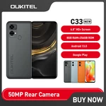 OUKITEL C33 Smartphone 8GB RAM+256GB ROM Octa Core 6.8" HD+ Screen 50MP Rear Camera Android 13 5150mAh Phone