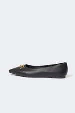 DEFACTO Women Flat Sole Slip On Faux Leather Flats