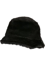 Faux fur hat in black