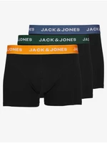 Sada tří pánských černých boxerek Jack & Jones - Pánské