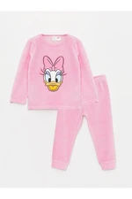 LC Waikiki Crew Neck Long Sleeve Daisy Duck Printed Baby Girl Pajamas Suit LC Waikiki Crew Neck Long Sleeve Daisy Duck Printed Baby Girl Pajamas Suit