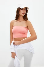 Trendyol Soft Pink Seamless/Seamless Lightly Supported/Shaping Strapless Knitted Sports Bra