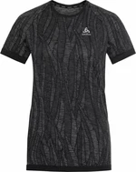 Odlo The Blackcomb Light Short Sleeve Base Layer Women's Black/Space Dye XS Koszulka do biegania z krótkim rękawem