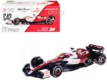 Alfa Romeo C42 24 Zhou Guanyu F1 Formula One "Bahrain Grand Prix" (2022) with Display Case 1/43 Diecast Model Car by Bburago