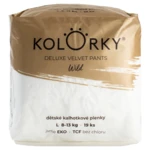 KOLORKY DELUXE VELVET PANTS Jednorázové kalhotkové EKO plenky wild L (8-13 kg) 19 kusů