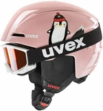 UVEX Viti Set Junior Pink Penguin 46-50 cm Lyžařská helma