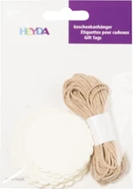Visačky 220g, dárkový set - krémové kulaté, 3 velikosti (30 ks)