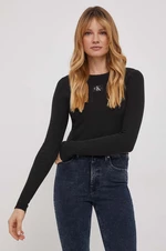 Sveter Calvin Klein Jeans dámsky,čierna farba,tenký,J20J223233