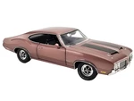 1970 Oldsmobile 442 Regency Rose Metallic with Black Stripes Limited Edition to 348 pieces Worldwide 1/18 Diecast Model Car by ACME