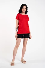 Women's blouse Ksenia with short sleeves - red