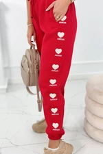 Cotton trousers Amour red