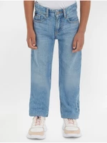 Calvin Klein Jeans Svetlomodré chlapčenské straight fit džínsy Calvin Klein