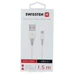 Datový kabel SWISSTEN USB / USB-C 3.1 (7mm) white 1,5m