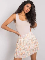 Beige skirt with flowers