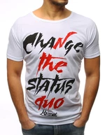 White men's T-shirt RX3084 with print