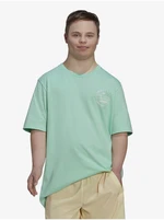 Light Green Men's T-Shirt with Prints adidas Originals - Men