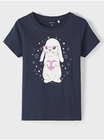 Dark blue girly T-shirt name it Brigita - Girls