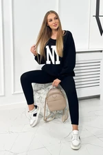 Cotton set sweatshirt + leggings black