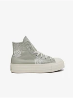 Light Green Women's Ankle Sneakers on the Converse Chuck Platform - Women Light Green Women's Ankle Sneakers on the Converse Chuck Platform - Women