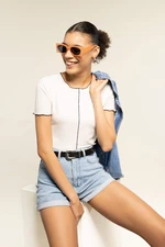 DEFACTO Coool Crop Short Sleeve T-Shirt