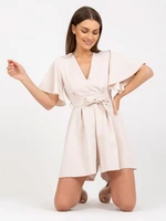 Light beige short jumpsuit for summer RUE PARIS