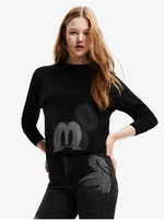 Black Desigual Mickey Patch Denim Womens Sweater - Women