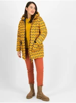 Yellow Patterned Quilted Jacket Blutsgeschwister - Women