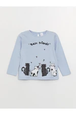 LC Waikiki Crew Neck Printed T-Shirt for Baby Girl