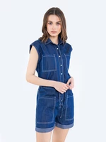 Big Star Woman's Overall Trousers 115618  Denim-465
