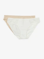 Set of two panties in body and white DORINA - Women