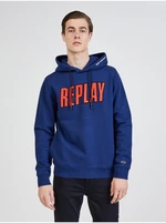 Blue Mens Hoodie Replay - Men