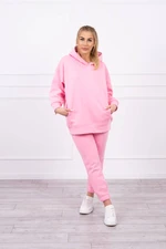 Insulated set with sweatshirt light pink color