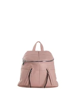 Light pink quilted eco-leather backpack