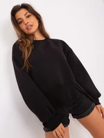 Basic black sweatshirt with slits