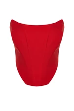 Trendyol Red Strapless Bustier