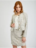 Creamy women's patterned blazer ORSAY