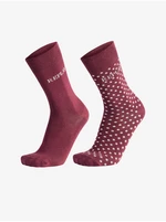 Sada dvou párů ponožek ve vínové barvě Replay - Pánské