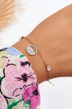 Ladies bracelet with fashion pendants gold