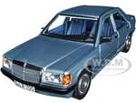 1984 Mercedes-Benz 190 E Light Blue Metallic with Blue Interior 1/18 Diecast Model Car by Norev