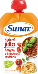 SUNAR príkrm špagety s boloňskou omáčkou 6m+ 120 g