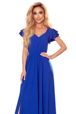 Long dress with neckline and frills Numoco