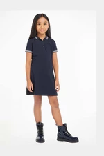 Dívčí šaty Tommy Hilfiger tmavomodrá barva, mini