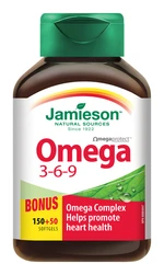 JAMIESON Omega 3-6-9 1200 mg 200 kapslí