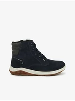 Dark blue boys' ankle leather winter boots Richter - Boys